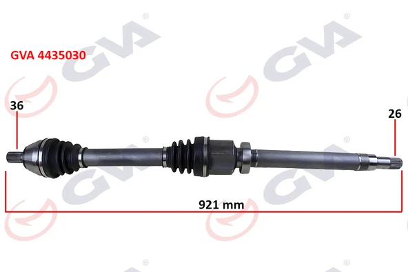 GVA 4435030 ÖN AKS KOMPLE SAĞ FORD FOCUS II 1.6TDCİ 04-11 -CMAX 1.6TDCİ 07-11 -VOLVO S40 II 04>12 S40 II 544 05>12 V50 545 05>12 1.6D-1.8-2.0D 26X36X921MM 3M513B436DAF-3M513B436DAH-1493007 ürün görseli