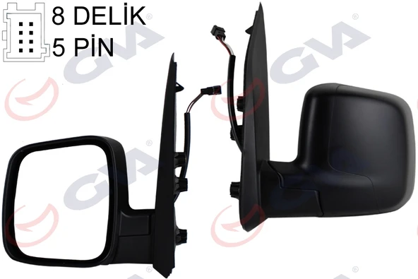 GVA 1029331 DIŞ DİKİZ AYNASI SOL FIORINO-BIPPER-NEMO 07> ELEKTRİKLİ ISITMALI KONVEKS 5 FİŞ VM-6115EHL 735460571-8153.VJ-735714776 ürün görseli 1