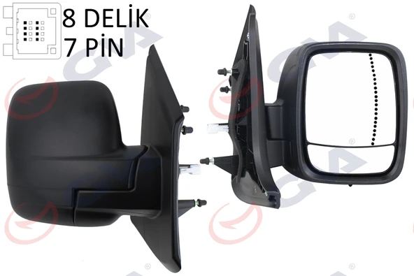 GVA 1019430 DIŞ DİKİZ AYNASI SAĞ TRAFIC-VİVARO 14> ELEKTRİKLİ ISITMALI SENSÖRLÜ DESENLİ ASFERİK 6 FİŞ VM-976EHSAR 963745863R-963651588R-4422961 ürün görseli 1