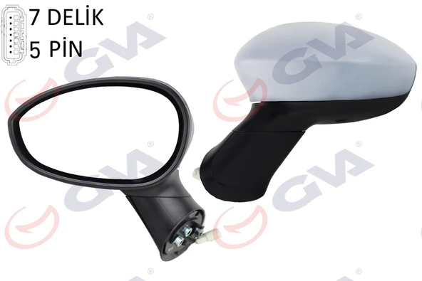 GVA 1028240 DIŞ DİKİZ AYNASI SOL GRANDE PUNTO 06>LINEA 07> ELEKTRİKLİ ISITMALI ASTARLI SENSÖRLÜ KONVEKS 5 FİŞ VM-6156EHPL 735410433-735413382-735410640 ürün görseli 1