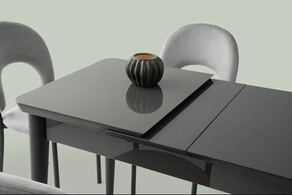 Tekno Hilal MDF Açılır Mutfak Masa Sandalye Takımı 60x100 - Resim 4