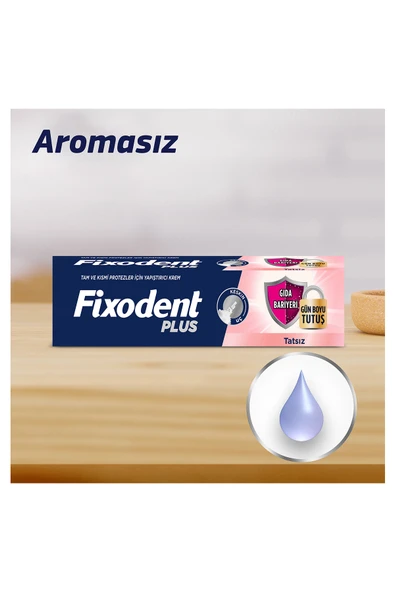 Fixodent Plus Gıda Bariyeri Diş Protezi Yapıştırıcı Krem 40G - Resim 5