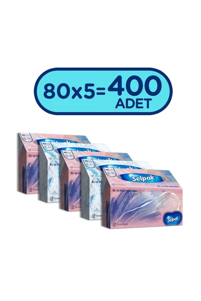 SELPAK EL VE YÜZ HAVLUSU 5'Lİ 400 YAPRAK