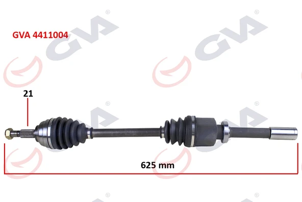 GVA 4411004 KOMPLE AKS SAĞ MEGANE II 1.6 16V 03-08 804mm AUTO. 8200613828-7711135775-8200167554 ürün görseli 1