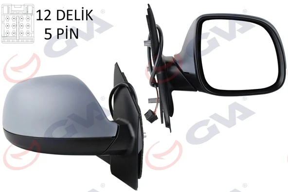 GVA 1075543 DIŞ DİKİZ AYNASI SAĞ TRANSPORTER T6 CARAVELLE 10> ELEKTRİKLİ ISITMALI ASTARLI KONVEKS 5 FİŞ VM-6196EHPR 7E1857507CA9B9-7E1857528GRU-7E18575 ürün görseli 1