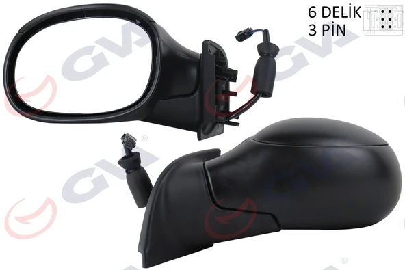 GVA 1050231 DIŞ DİKİZ AYNASI SOL C3 02> ELEKTRİKLİ ISITMALI KONVEKS 3 FİŞ VM-501EL 8149.FJ ürün görseli 1