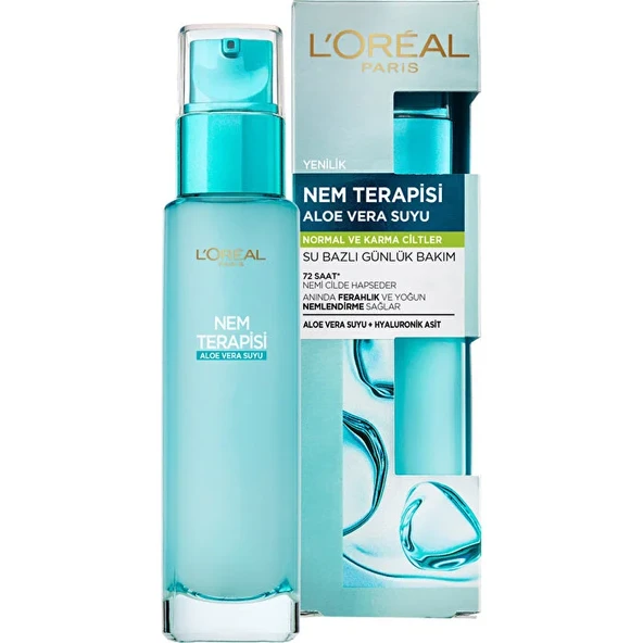 Loreal Paris Nem Terapisi Aloe Vera Suyu Normalden Karmaya Ciltler Için Su Bazlı Günlük Bakım ürün görseli