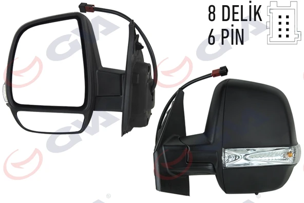 GVA 1029171 DIŞ DİKİZ AYNASI SOL DOBLO 11> ELEKTRİKLİ ISITMALI SİNYALLİ ÇİFT CAM KONVEKS 6 FİŞ VM-669EHPL 735528049 ürün görseli 1