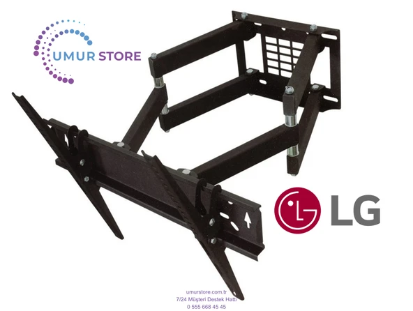 LG 65QNED80T 65” 4K Smart AI Sihirli Kumanda HDR10 webOS24 QNED 39-65 inç Kilitli Hareketli Lcd Led Tv Duvar Askı Aparatı ürün görseli