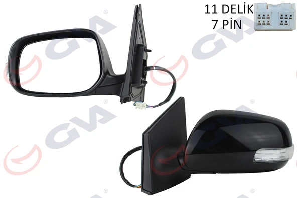 GVA 1071140 DIŞ DİKİZ AYNASI SOL COROLLA 10> ELEKTRİKLİ ISITMALI KATLANIR SİNYALLİ ASTARLI ASFERİK 7 FİŞ VM-6264NEBAL 8794012G90 ürün görseli 1