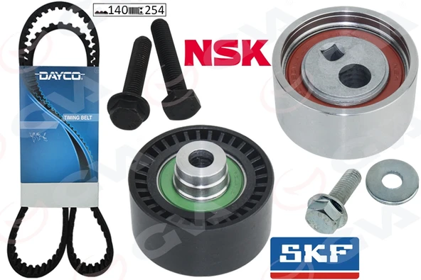 GVA 59T4321D EKSANTRİK GERGİ KİTİ 140x254 P206-306-PARTNER-BERLINGO-JUMPY-SCUDO-COROLLA 1.9D 98 DW8 0831.58-0831.59-0831.N2-0831.R7 ürün görseli 1