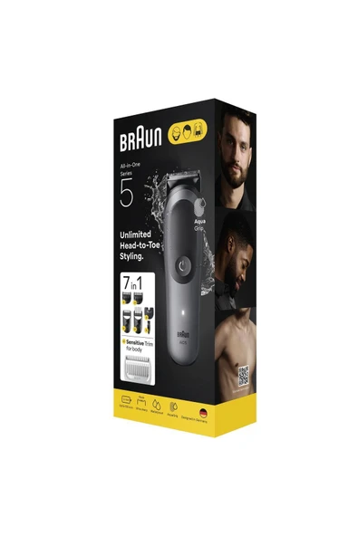 Braun Hepsi Bir Arada Series 5, 7’si 1 arada Tıraş Kiti, Keskin Bıçak, Vücut Tıraşı AIO5520 - 8