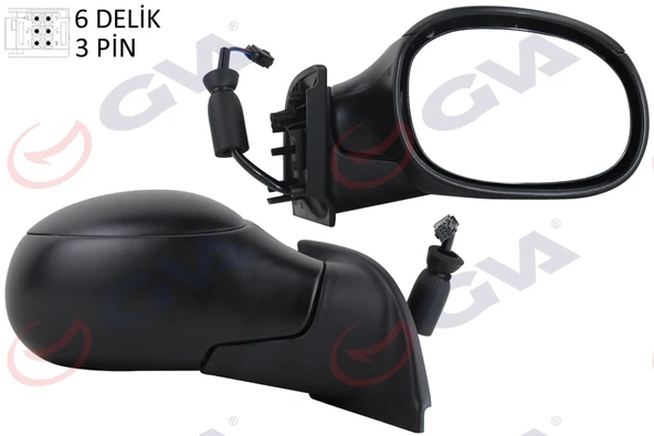 GVA 1050230 DIŞ DİKİZ AYNASI SAĞ C3 02> ELEKTRİKLİ ISITMALI KONVEKS 3 FİŞ VM-501ER 8149.FK ürün görseli 1