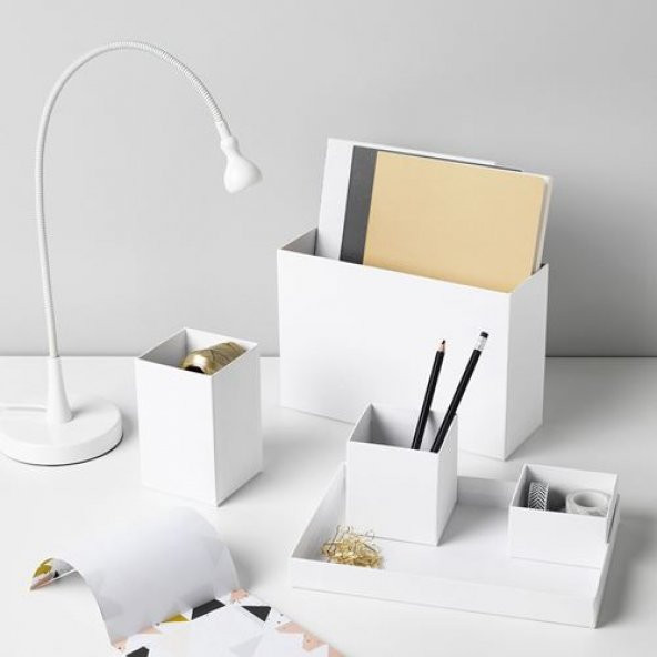 Masaüstü Düzenleyicisi Beyaz Renk IKEA 18x17 Cm Ofis-Masa Üzeri Düzenleme - 2