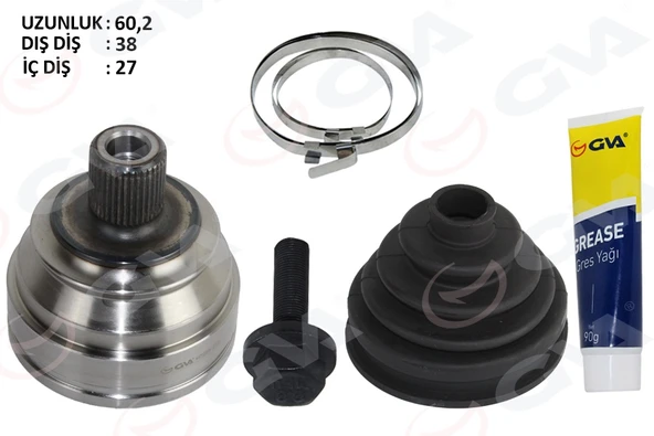 GVA 4475264K AKS KAFASI DIŞ T4 2.4 D-2.5 TDİ 91-03 AJA-ACV-AAB-AJT 2.4 D-2.5 TDİ 701498099B-701498340BX ürün görseli 1