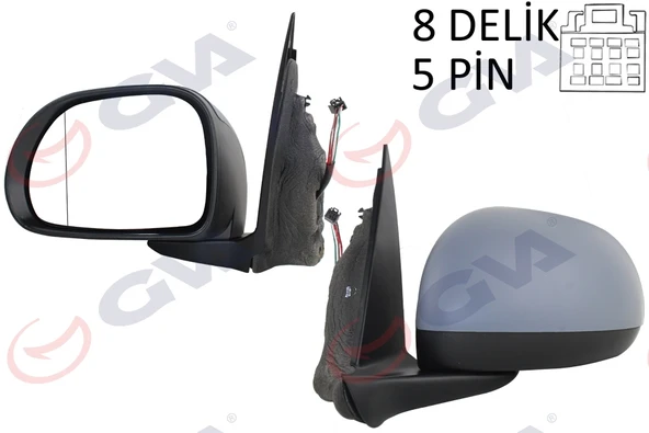 GVA 1029571 DIŞ DİKİZ AYNASI SOL 500 12> ELEKTRİKLİ ISITMALI ASTARLI ASFERİK VM-670EHPAL 735564663-735558571 ürün görseli 1