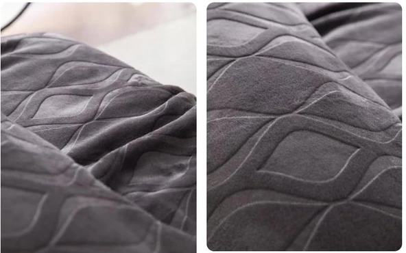 AP Embos Çift Kişilik Antrasit Mercy Battaniye - Resim 2