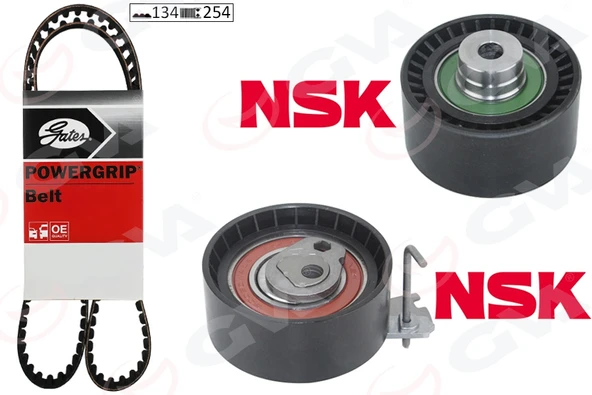 GVA 59T4324G EKSANTRİK GERGİ KİTİ P206-207-307-308-PARTNER-C2-C3-C4-XSARA-BERLINGO 1.6-1.6 16V TU5JP4 K025581XS DFM SUCCE 1.6 16V 09-13 TU5JP4 0831.L3-0831.L2-0831.R9 ürün görseli 1