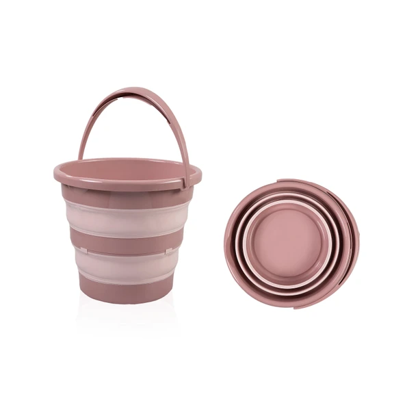 Babyjem 5 Parça Bebek Katlanır Küvet Seti Somon (Havlu Fileli) - 4