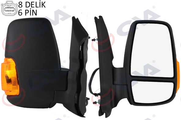 GVA 1032110 DIŞ DİKİZ AYNASI SAĞ TRANSIT V363 14> KISA KOL-KATLANMAZ ELEKTRİKLİ ISITMALI SARI SİNYALLİ DESENLİ KONVEKS 6 FİŞ VM-6329NEHR BK3117682NF5JA6-1911125-1932576 ürün görseli 1