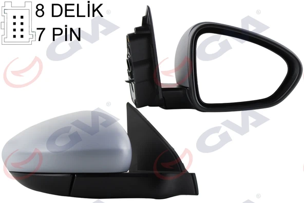 GVA 1029210 DIŞ DİKİZ AYNASI SAĞ EGEA 15> ELEKTRİKLİ ISITMALI SENSÖRLÜ ASTARLI KONVEKS 7 FİŞ VM-6157EHPSR 735646188-735656593 ürün görseli 1