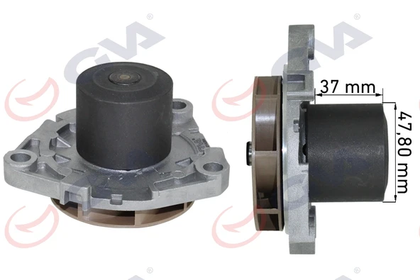 GVA 5290131 DEVİRDAİM SU POMPASI FIAT DOBLO 10>BRAVO II 07>14 500L-x 12>18 EGEA 15>OPEL ASTRA H-J-INSIGNIA 08> INSIGNIA 08>VECTRA C 04>ALFA ROMEO 159 GIULIETTA 10>MITO 11>JEEP RANEGADE 1.6D MTJ 1.9D M ürün görseli 1