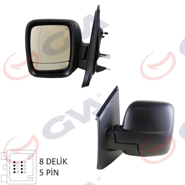 GVA 1019431 DIŞ DİKİZ AYNASI SOL TRAFIC III 15> ELEKTRİKLİ ISITMALI DESENLİ ASFERİK 5 FİŞ VM-976EHAL 5 FİŞ VM-976EHAL 963666705R-963739461R-4422988 ürün görseli 1