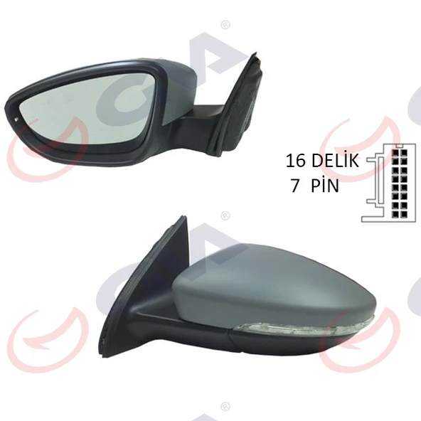 GVA 1075348 DIŞ DİKİZ AYNASI SOL PASSAT 11> ELEKTRİKLİ ISITMALI Ç.AYDINLATMALI ASTARLI ASFERİK 7 FİŞ VM-6194NEHPAL 3AB8575079B9 ürün görseli 1