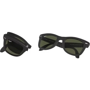 Ray-Ban Wayfarer Folding 4105 601 Black-Green Güneş Gözlüğü - Resim 2