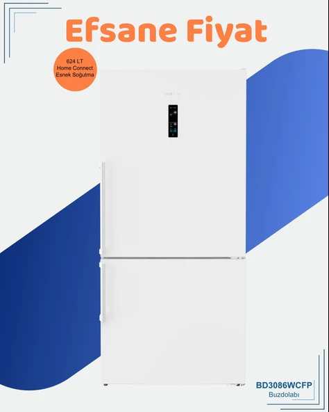 Profilo BD3086WCFP Kombi No Frost Buzdolabı