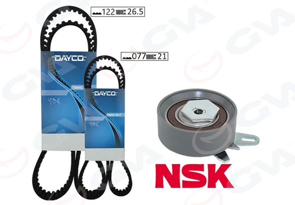 GVA 59T7571 TRİGER SETİ 122x26.5-077x210 TRANSPORTER T4 2.4D 90-03 AJA K065323XS 2 KAYIŞ 1 GERGİ 074198119A-074198119F-074198119J ürün görseli 1