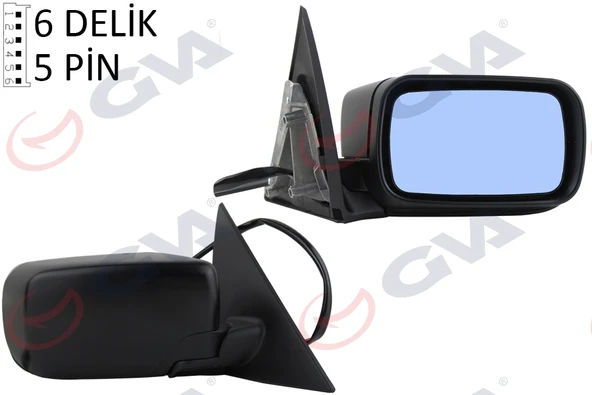 GVA 1099351 DIŞ DİKİZ AYNASI SAĞ 3 E46 98> ELEKTRİKLİ ISITMALI ASTARLI ASFERİK 51168238376-51168245128 ürün görseli 1