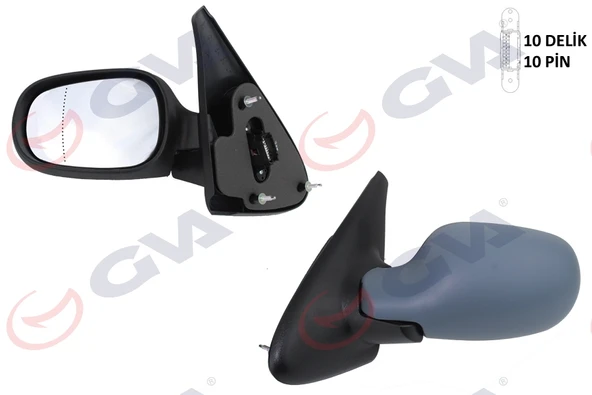 GVA 1011111 DIŞ DİKİZ AYNASI SOL MEGANE 99> ELEKTRİKLİ ISITMALI ASTARLI ASFERİK 5 FİŞ VM-129EHPAL 7700431469 ürün görseli 1