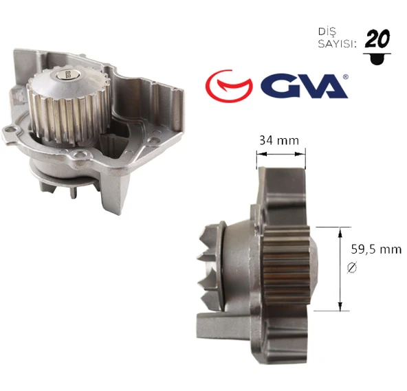 GVA 5245110 DEVİRDAİM PARTNER-BERLINGO 96>JUMPER-SCUDO 96-02 EXPERT 96> 1.9D PA391 PA911 9627667988-1201.52-1201.65-1201.A4 ürün görseli 1