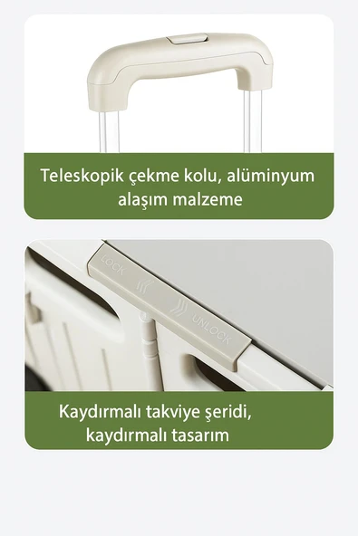 Valkyrie Katlanabilir İki Tekerlekli Alışveriş ve Depolama Çantası – Kapaklı Teleskopik Çekme Kolu Kamp Plaj Çok Amaçlı Beyaz - 6
