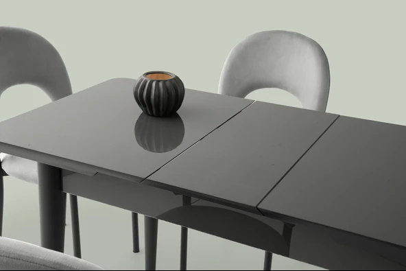 Tekno Hilal MDF Açılır Mutfak Masa Sandalye Takımı 60x100 - Resim 5