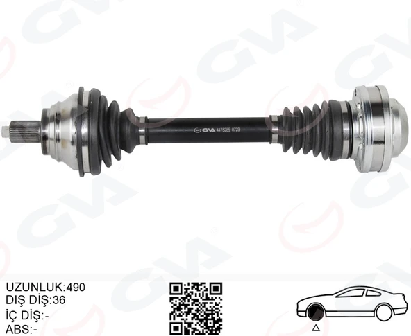 GVA 4475285 KOMPLE AKS ÖN SOL GOLF5-JETTA-CADDY-PASSAT 1.9 TDİ-2.0 TDİ 04- BKP-BKD-BLS-BKC-BXE 1.9 TDİ-2.0 TDİ 1K0407271EE-1K0407271NP ürün görseli 1