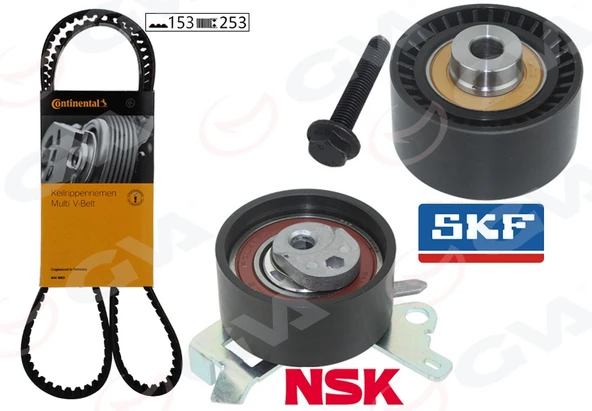 GVA 59T4320 EKSANTRİK GERGİ KİTİ 153x254 P206-307-406-407-807-C4-C5-C8-JUMPY-XSARA 1.8 16V-2.0 16V K015528XS 0831.T4-0831.89-0831.65-0831.88 ürün görseli 1