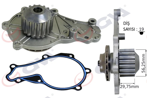 GVA 5245115 DEVİRDAİM P207-P208-P301-P308-P508-P2008-P3008-P5008 08>PARTNER-BERLINGO-RIFTER-JUMPY-C5-C4-DS4-C3-D S3-DS5-C-ELYSEE 1.6 HDI DV6C DV6DTED FOCUS 04>11 1.6 TDCI FOCUS 11>17 ECOSPORT 14> FIES ürün görseli 1