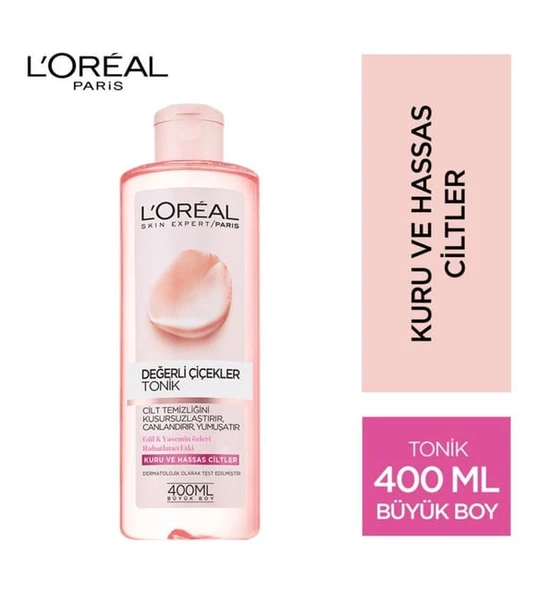Loreal Paris Değerli Çiçekler Kuru Ve Hassas Cilt Tonik 400 Ml ürün görseli
