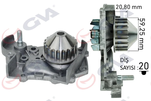 GVA 5212160 DEVİRDAİM R19-R9-CLIO-EXP 1.4 ENJ. E6J-E7J PA412 7700736091-7701633125 ürün görseli 1