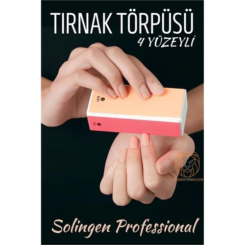 ModaCar 4 Yüzeyli Tırnak Törpüsü ve Parlatma Blok Sünger Solingen Professional ürün görseli 1