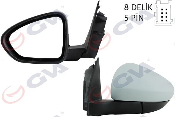 GVA 1029211 DIŞ DİKİZ AYNASI SOL EGEA 15> ELEKTRİKLİ ISITMALI ASTARLI KONVEKS 5 FİŞ VM-6157EHPL 735646195-735656599 ürün görseli 1