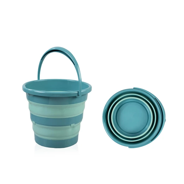 Babyjem 5 Parça Bebek Katlanır Küvet Seti Turkuaz (Havlu Fileli) - 4