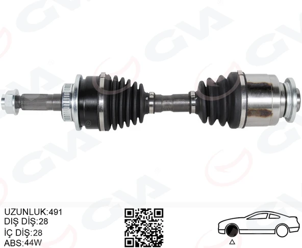 GVA 4438000 ÖN AKS KOMPLE SOL FORD RANGER 2.5TDCI - 06>12 MAZDA BT2500 06>11 4X4 6M343B437CA-1454573-1447140 ürün görseli 1