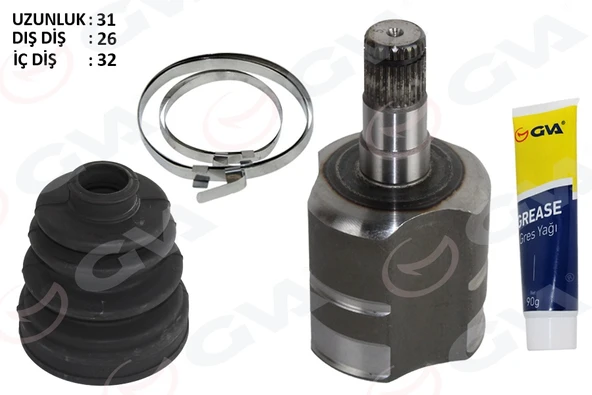 GVA 4475299KI AKS KAFASI İÇ GOLF5-GOLF6-JETTA BM OTOMATIK 04-13 BM 1K0498103C-1K0498103L ürün görseli 1