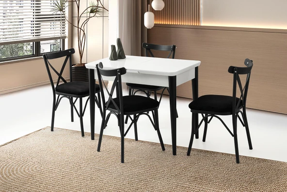 Tekno Bahar MDF Açılır Mutfak Masa Sandalye Takımı 60x100 - 1