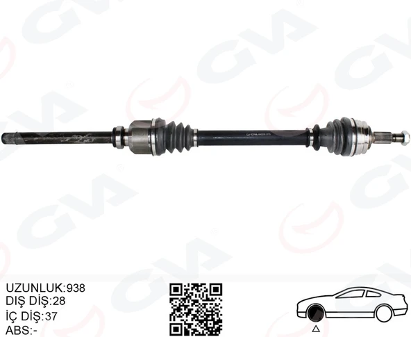 GVA 4443316 KOMPLE AKS ÖN SAĞ PEUGEOT P508 18> P3008 18> P5008 16> CITROEN C4 18> C5 AIRCROSS 18> 1.2-1.5-1.6 Bl ueHDI-PureTECH-THP OPEL GRANDLAND 1.2-1.5-1.6 OTOMATİK 28x37x938 9677570880-1617300580- ürün görseli 1
