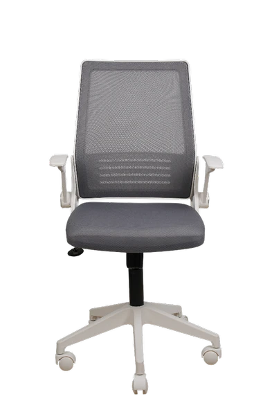 Yağmur Ofis Katlanır Kollu Çalışma Sandalyesi MONTAJLI Ofis ve Bilgisayar Koltuğu Beyaz Kol Antrasit Kumaş