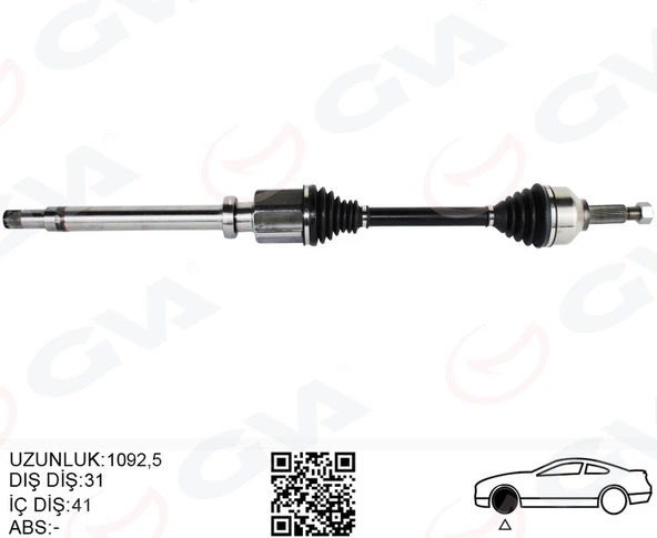 GVA 4435034 ON AKS KOMPLE SAĞ TOURNEO CUSTOM 2.2 TDCİ-2.0TDCİ 155HP UZUN ŞASE 12> KK213B436BA KK213B436BB-BK213B436BD-BK213B436BC ürün görseli 1